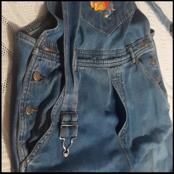 Walt disney winnie the pooh overalls (jeans) (denim) (overall) - Picture 7 of 9